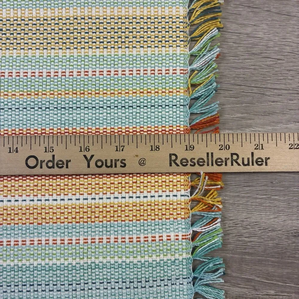 5 Food Network Placemats Woven Multicolor Stripe w/ Fringed Cotton Kohls 19